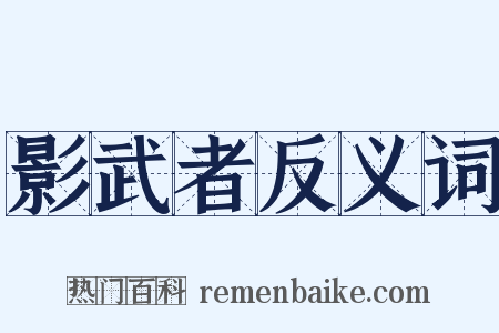影武者反义词是什么意思的图片